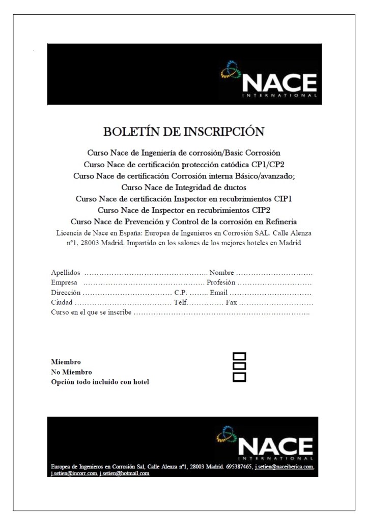 boletin de inscripción